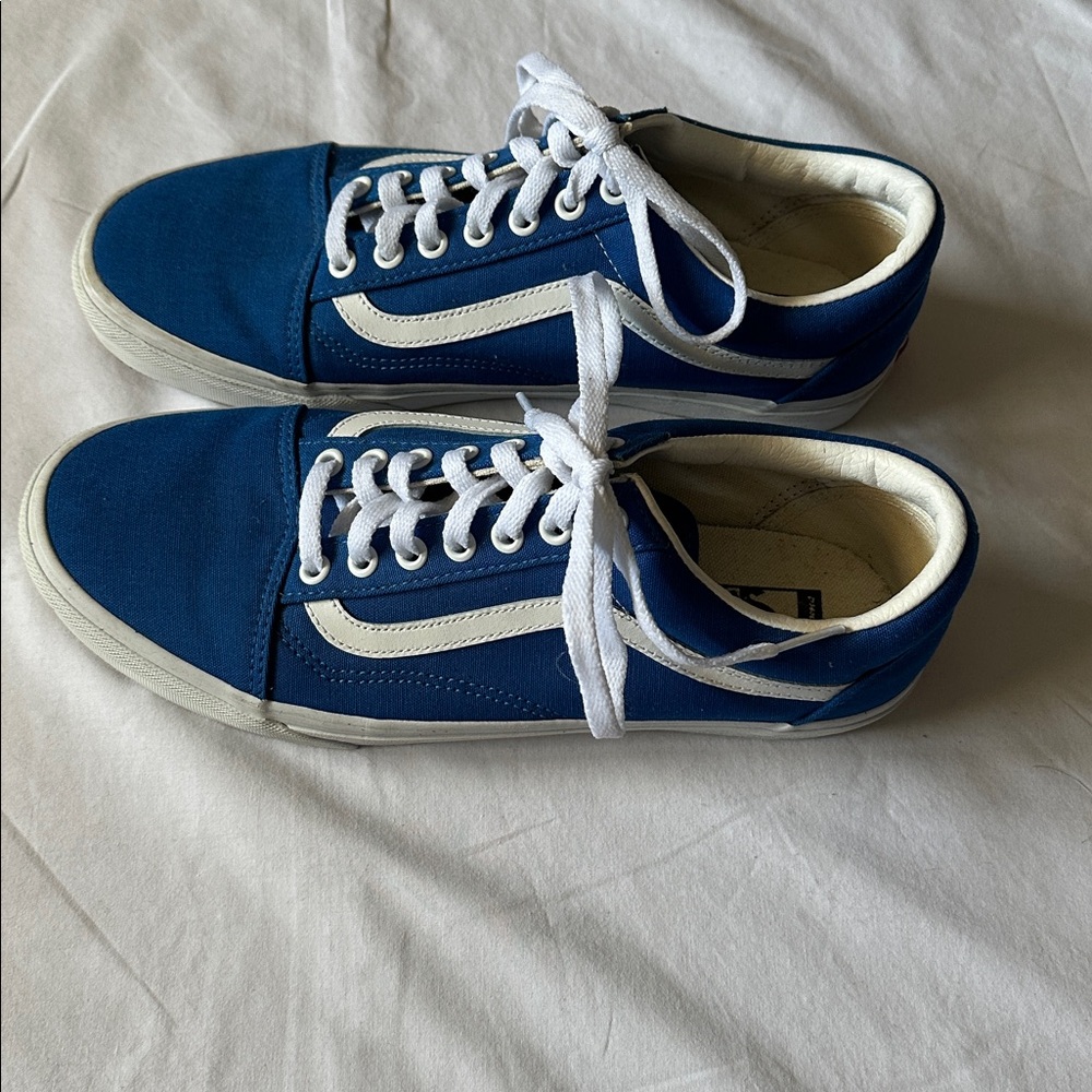 Vans Classic Blue and White Canvas Shoes